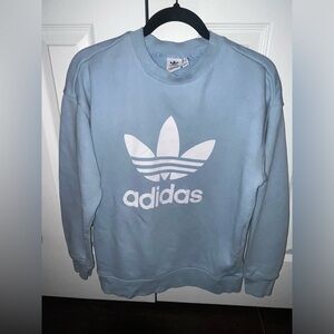 Adidas Originals Size S crewneck in light blue 🩵🤍